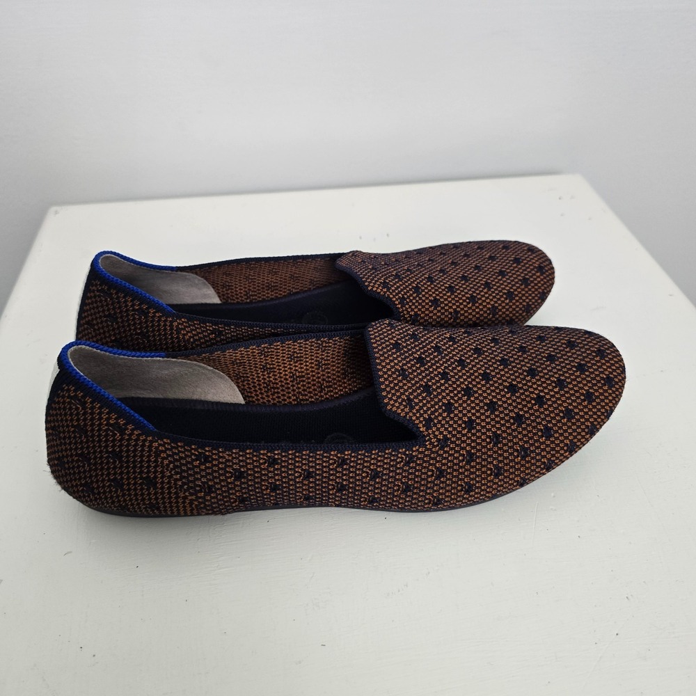 Rothys Women The Loafer Sienna Dot Slip On Flats 9.5 Brown/Black Academia Preppy